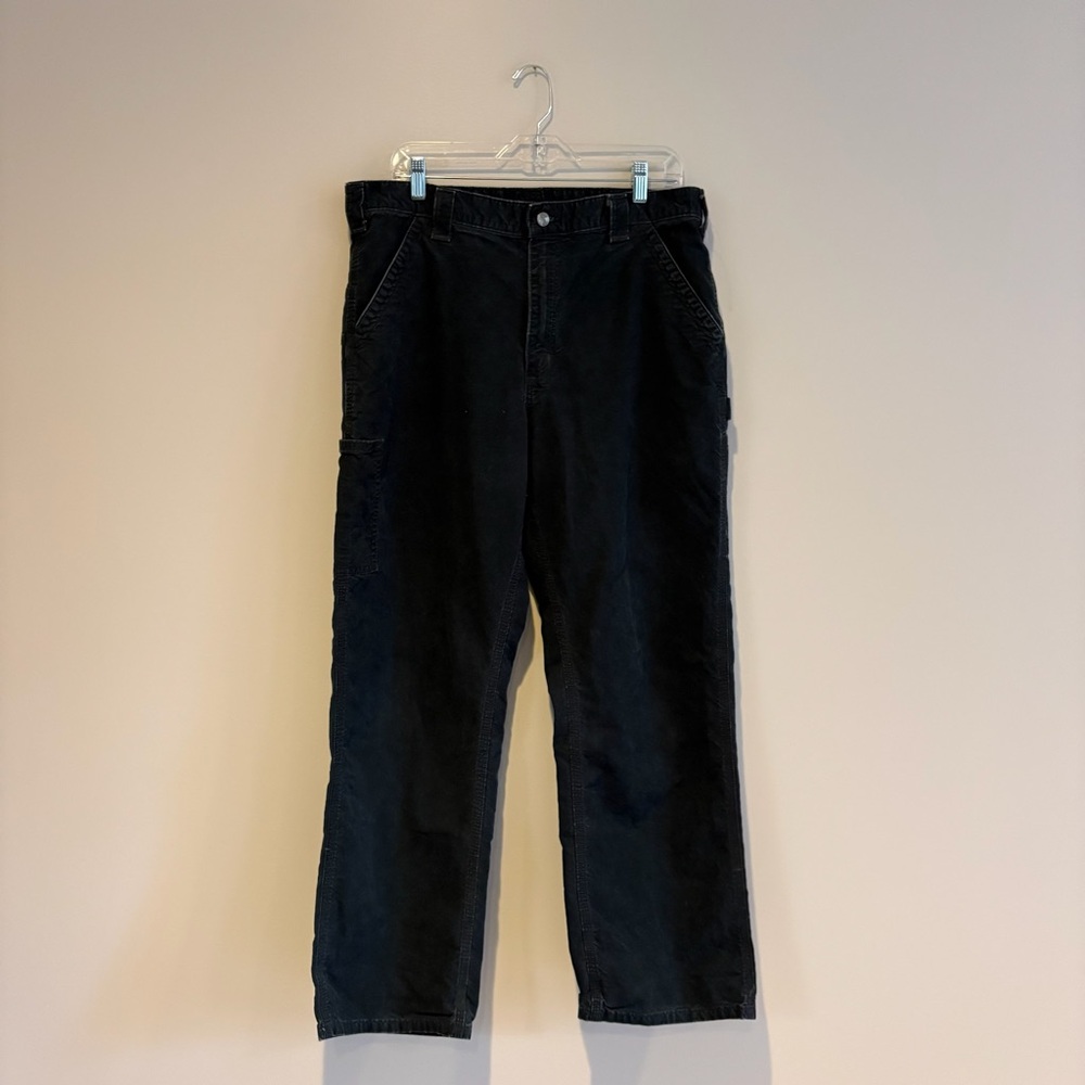 Carhartt Men's Dark Black Carpenter Workwear Pants